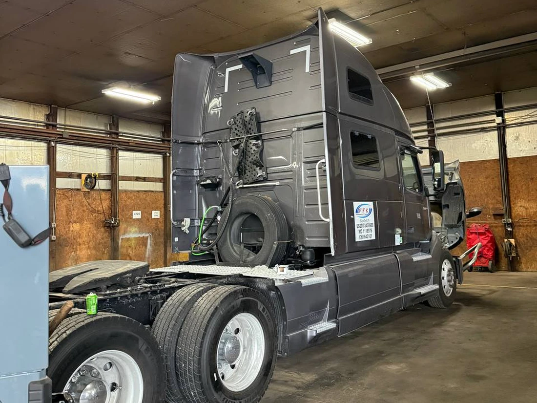 Tractor in the shop for driveline and suspension work